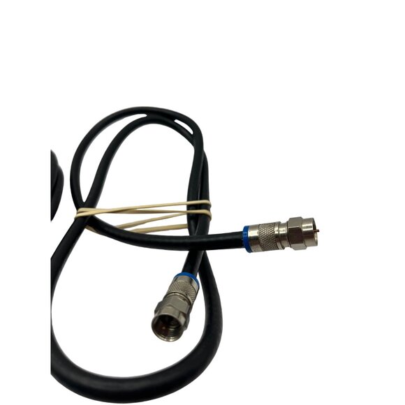 3-Pack Black Coaxial Cables W/ Connectors - Essential For TV Internet & More 48b - Picture 2 of 5